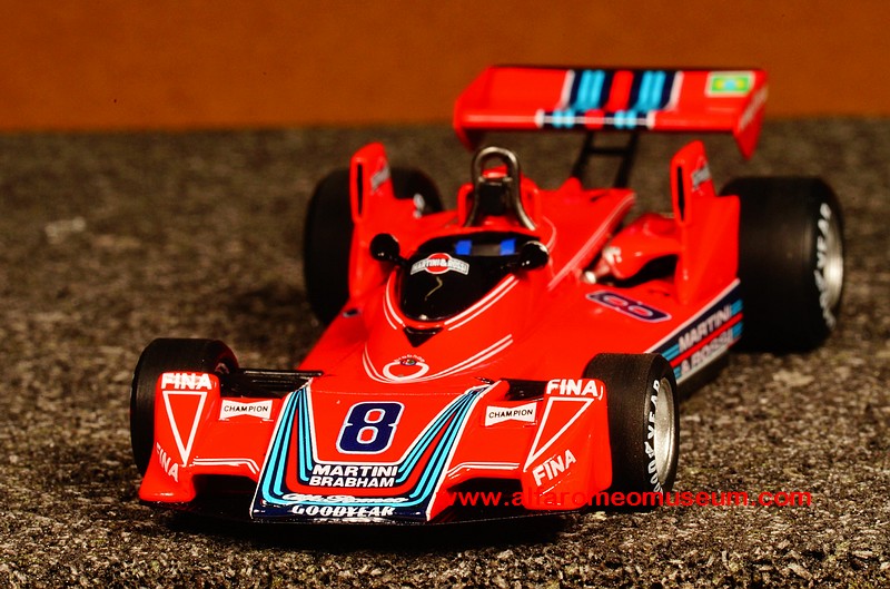 Alfa Romeo Model Car Museum » [ 1976 ] Brabham BT45 – US GP West Long Beach  – Martini Racing No.8 – Carlos Pace ( 1/43 )